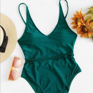 Green One Piece Swimsuit